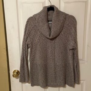 Liz Claiborne Taupe Cowl Neck Sweater
